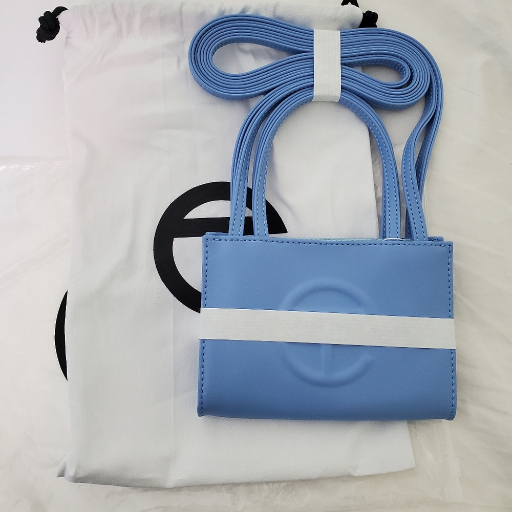 Telfar small cerulean bag